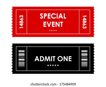 special red-black event ticket