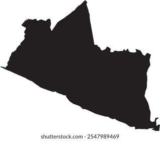 Special Region of Yogyakarta Province in Indonesia vector map silhouette, isolated on white background. High detailed silhouette illustration. 34 Province in Indonesia