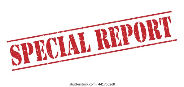 special report vector stamp on white background