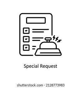 Special Request vector outline icon for web isolated on white background EPS 10 file