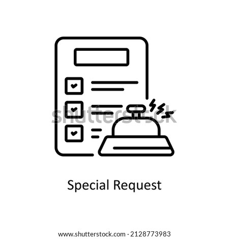 Special Request vector outline icon for web isolated on white background EPS 10 file