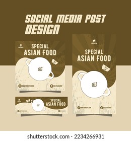 special restaurant food menu flyer or instagram post design