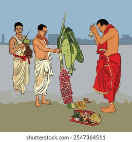 Special ritual performed during puja in India for god and goddess