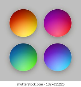 Special Round Offer Isolated on white background. Vintage Sticker. Origami paper infographic colorful banners set. Annotation circle buttons. Advertising Design shape. Speech talking cloud label tag