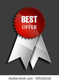 Special Round Offer Sticker and Tag Vintage Origami banner, colorful banners set. 