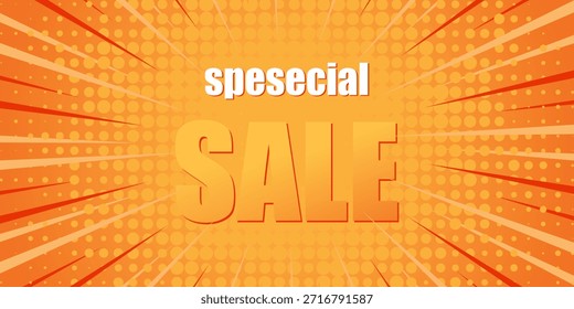 special sale 3d text effect with trendy theme. orange typography template for flash sale event