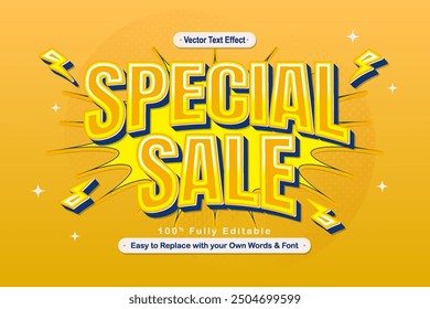 Special Sale 3D Vector Text Effect Template