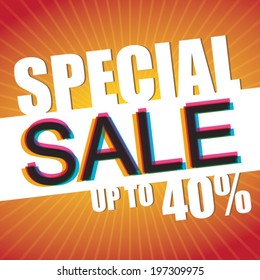 Special Sale Up to 40% - Vector Poster