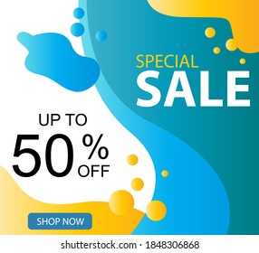 Special Sale up to 50% off Shop Now Label Tag Vector Template Design Illustration