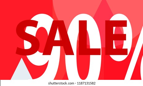 Special Sale Banner, Poster Design. 

 Modern Promotion Banner.
 Creative Sale and Discount Promo Background with Geometrical  Pattern.  Red, White Colors Advertising. Business coupon.