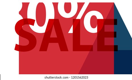 Special Sale Banner or Sale Poster Design.  Modern Promotion Banner. Creative Sale and Discount Promo Background with Geometrical  Pattern. Blue, Red, White Colors Advertising. Business coupon.