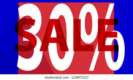 Special Sale Banner or Sale Poster Design.  Modern Promotion Banner. Creative Sale and Discount Promo Background with Geometrical  Pattern. Blue, Red, White Colors Advertising. Business coupon.