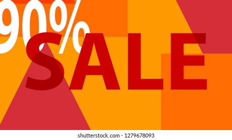 Special Sale Banner or Sale Poster Design.  Modern Promotion Banner.
 Creative Sale and Discount Promo Background with Geometrical  Pattern. Blue, Red, White Colors Advertising. Business coupon.