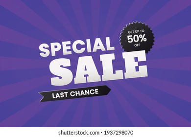 special sale banner purple for web marketing best price in vector illustration tag