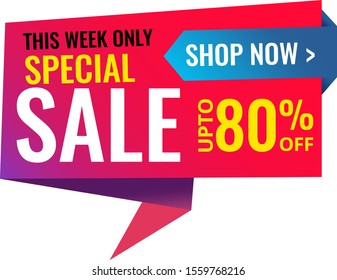 special Sale banner template design, Final sale special offer. End of season special offer banner. vector illustration.