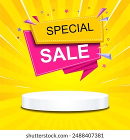 special sale  banner template design, Special offer mega sale banner background template