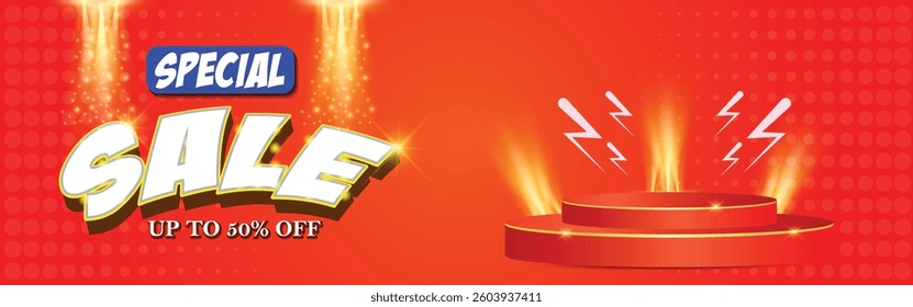 Special sale banner vector for business design, can be used in online selling market flyer, advertising, discount announcement, easily editable flyer, vector art illustration