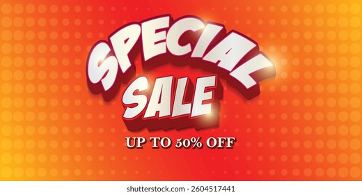 Special sale banner vector for business design, can be used in online selling market flyer, advertising, discount announcement, easily editable flyer, vector art illustration
