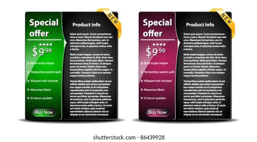 Special sale banners with product info-vector