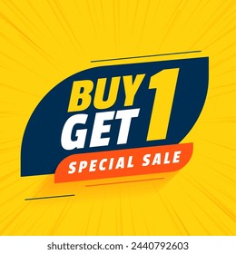 special sale buy one get one free background for retail shopping vector
