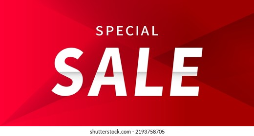 Special sale campaign banner, red background vector material