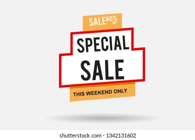 Special Sale Design for business for business. Discount Banner Promotion Template
