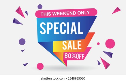 Special Sale Design for business for business. Discount Banner Promotion Template