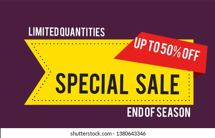 Special Sale Design for business for business. Discount Banner Promotion Template