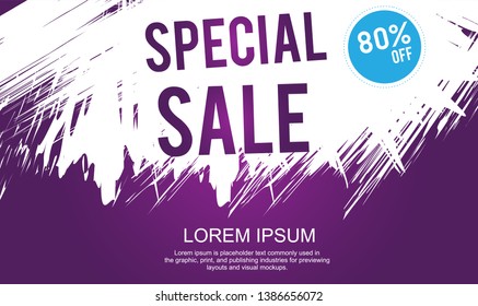 Special Sale Design for business for business. Discount Banner Promotion Template