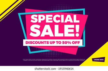 Special Sale Discounts Up To 50% Off Shopping Background Label
