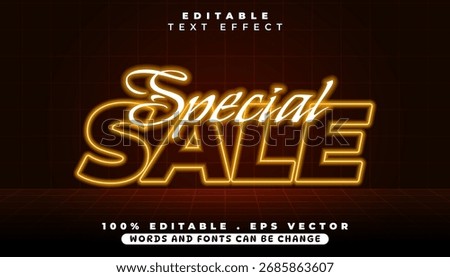 Special Sale Editable Text Effect with Neon Glow - Graphic Design Resource