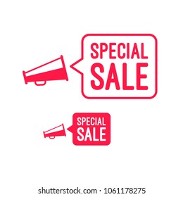 Special Sale Megaphone Advertisement Label