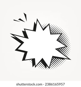 Special sale off banner and bubble shapes and elements set, with black halftone abstract on white background. Vector illustration for banner