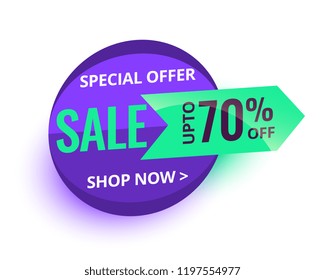 special sale offer and price tag banner design