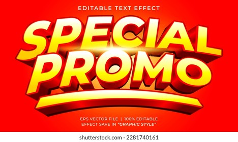 Special sale promo 3D editable text effect template