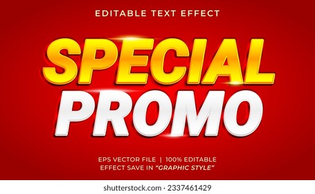 Special sale promo 3d editable text effect template