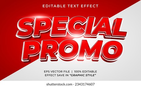 Special sale promo 3D editable text effect template