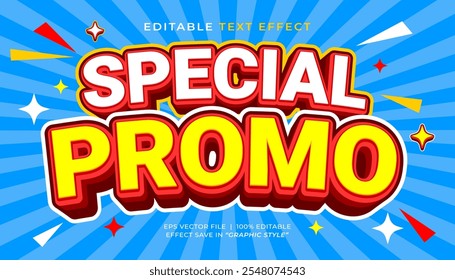 Special sale promo 3d editable text effect template