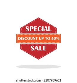 special sale promotion tag label design