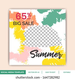Special Sale Summer Social Media Post template for e-commerce sale promo discount. Can use for advertisement, Social Media post, web design, gift card, coupon, flyer, poster, and promotion.