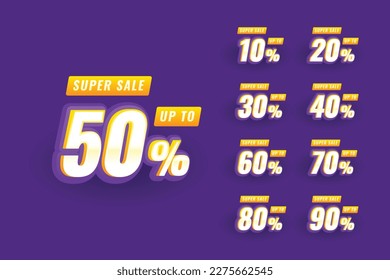 Special sale template design with different discount set