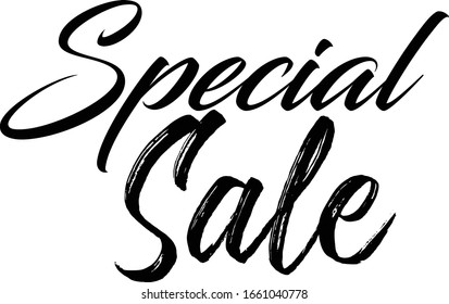 Special sale Typographic Black Color Font on White Background