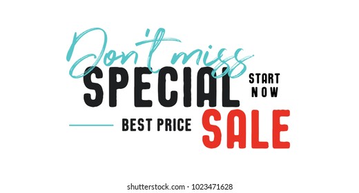 Special Sale V2 Banner vector heading design fashion style  for banner or poster. Sale and Discounts Concept.