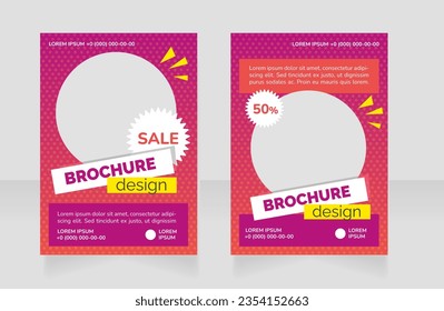 Special sales on new grocery store blank brochure design. Template set with copy space for text. Premade corporate reports collection. Editable 2 paper pages. Raleway Black, Nunito Regular fonts used