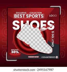 Special Shoes Social Media Post Design for Sport Sale