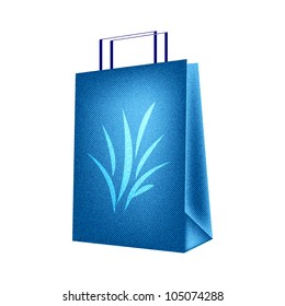 special shopping bag with blue jeans design
