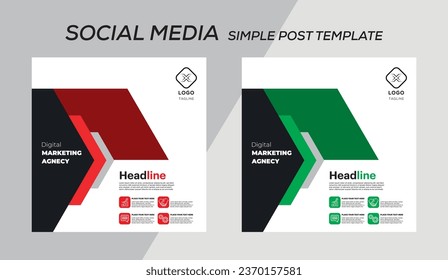 special Social Media Post Tempalte Design editable illustration 