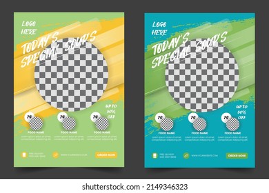 Sopa especial o menú especial para restaurantes fácil editar diseño colorido a4 tamaño