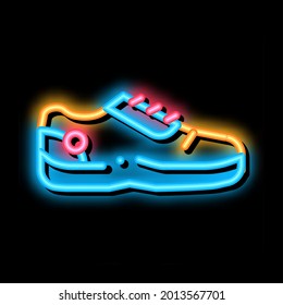 Special Sports Shoes neon light sign vector. Glowing bright icon Special Sports Shoes sign. transparent symbol illustration