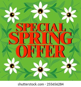 Special Spring Offer card ,Beautiful colorful 